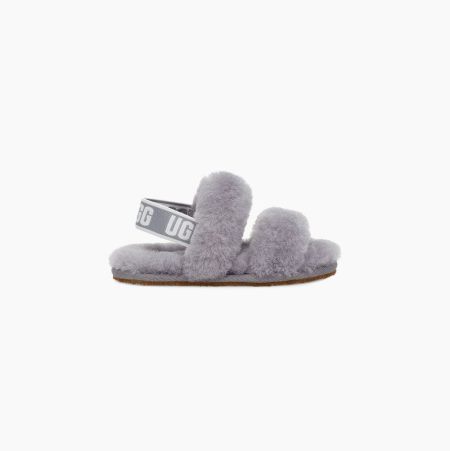 UGG Oh Yeah Grey Slippers for Toddlers (OVDG13682)